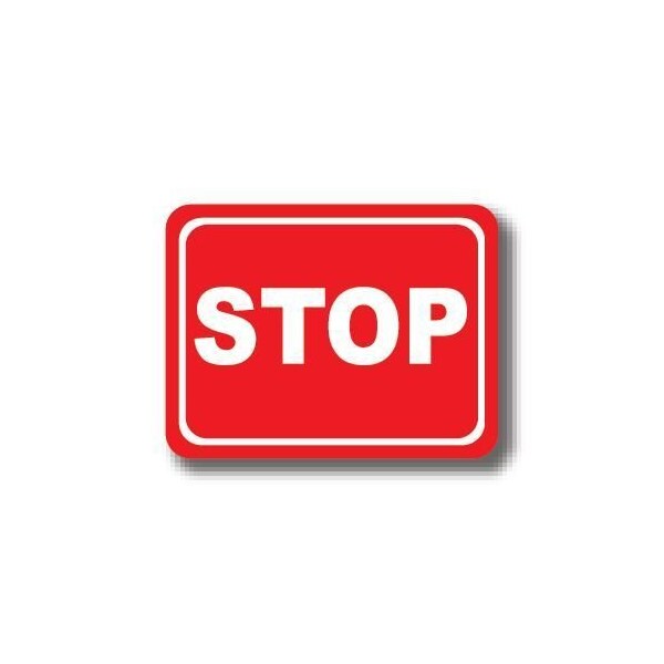 Ergomat 30in x 21in RECTANGLE SIGNS - Stop DSV-SIGN 630 #0323 -UEN - main